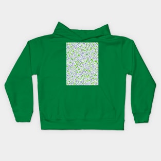 white and light green pattern Kids Hoodie